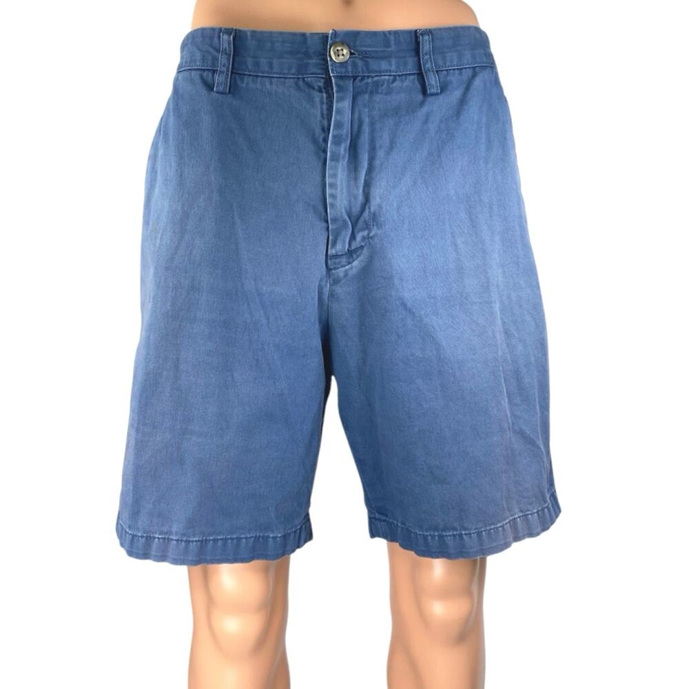 Nautica The Deck Men's Blue Classic Fit Cotton Denim Jean Bermuda Shorts Size 36